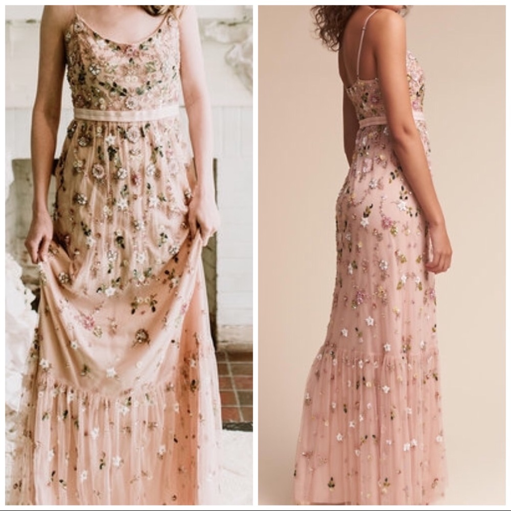 BHLDN Needle & Thread kimya blossom tulle dress